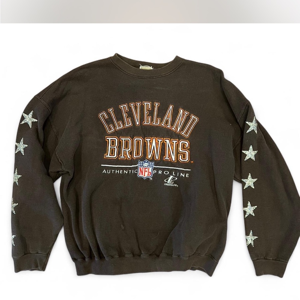 LF Black Cleveland Browns Sweatshirt with Star Accents